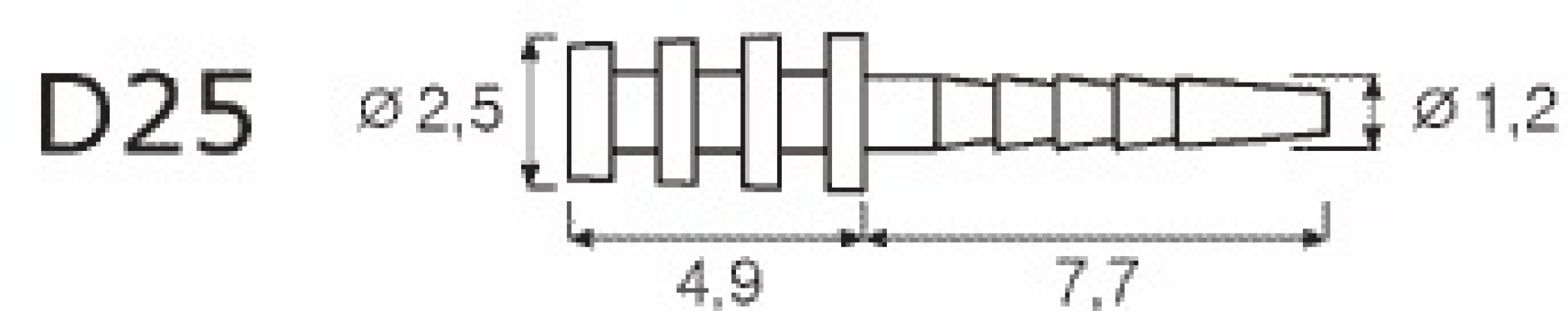 Титановые штифты IKT-D25-V (24шт.)