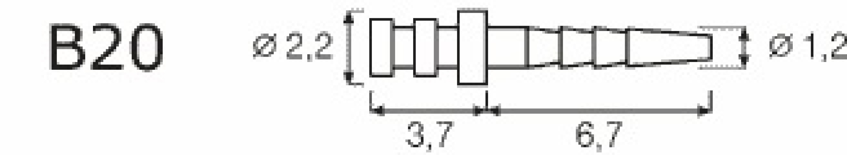 Титановые штифты IKТ-B20-V (24шт.)